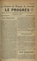 La Gazette de l'équipe du journal Le Progrès