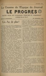 La Gazette de l'équipe du journal Le Progrès