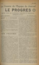 La Gazette de l'équipe du journal Le Progrès