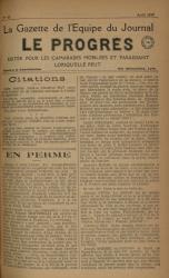 La Gazette de l'équipe du journal Le Progrès