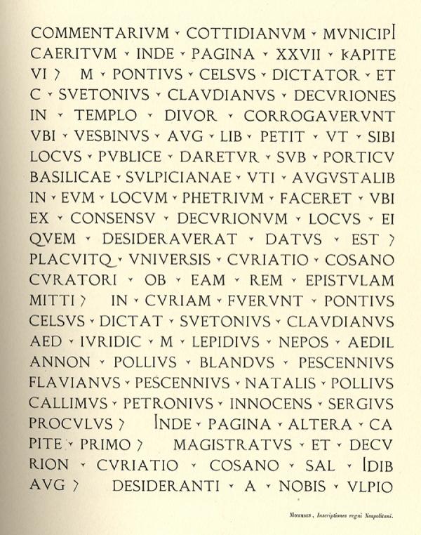 Latin Épigraphique. Exemple  n° 1