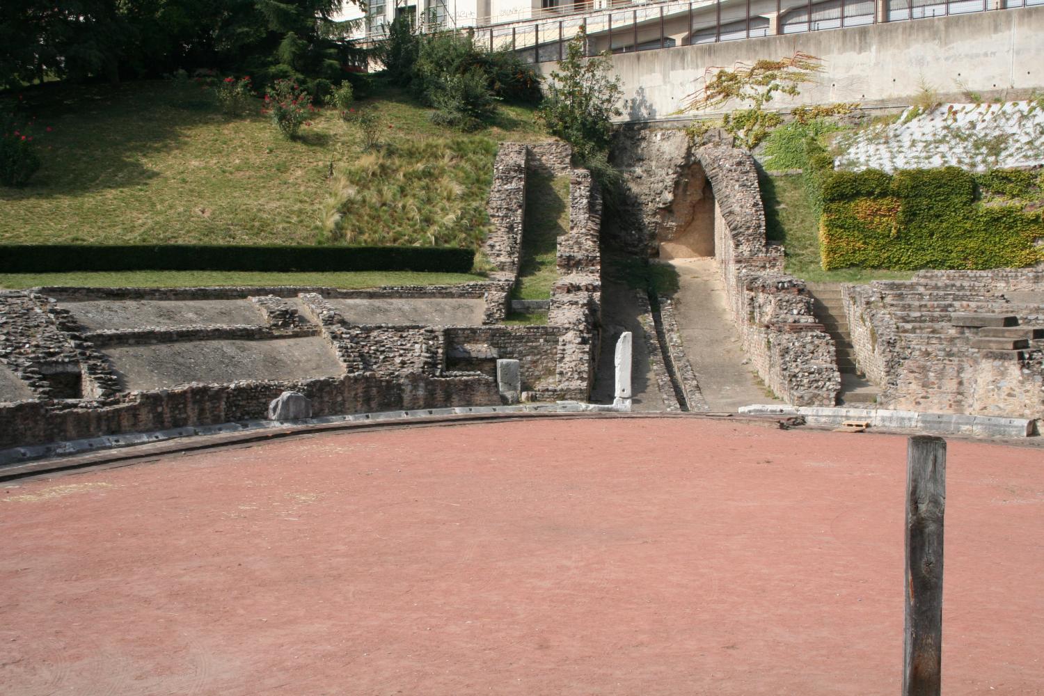 Vue du podium et de l'entrée axiale