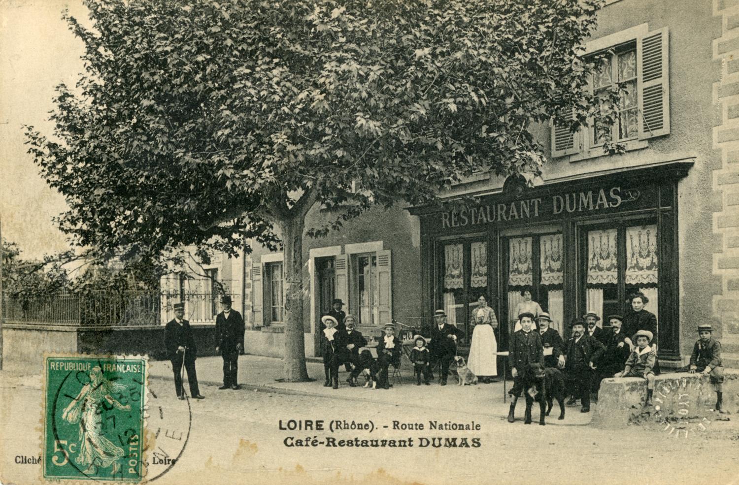 Loire (Rhône). - Route Nationale. - Café-Restaurant Dumas