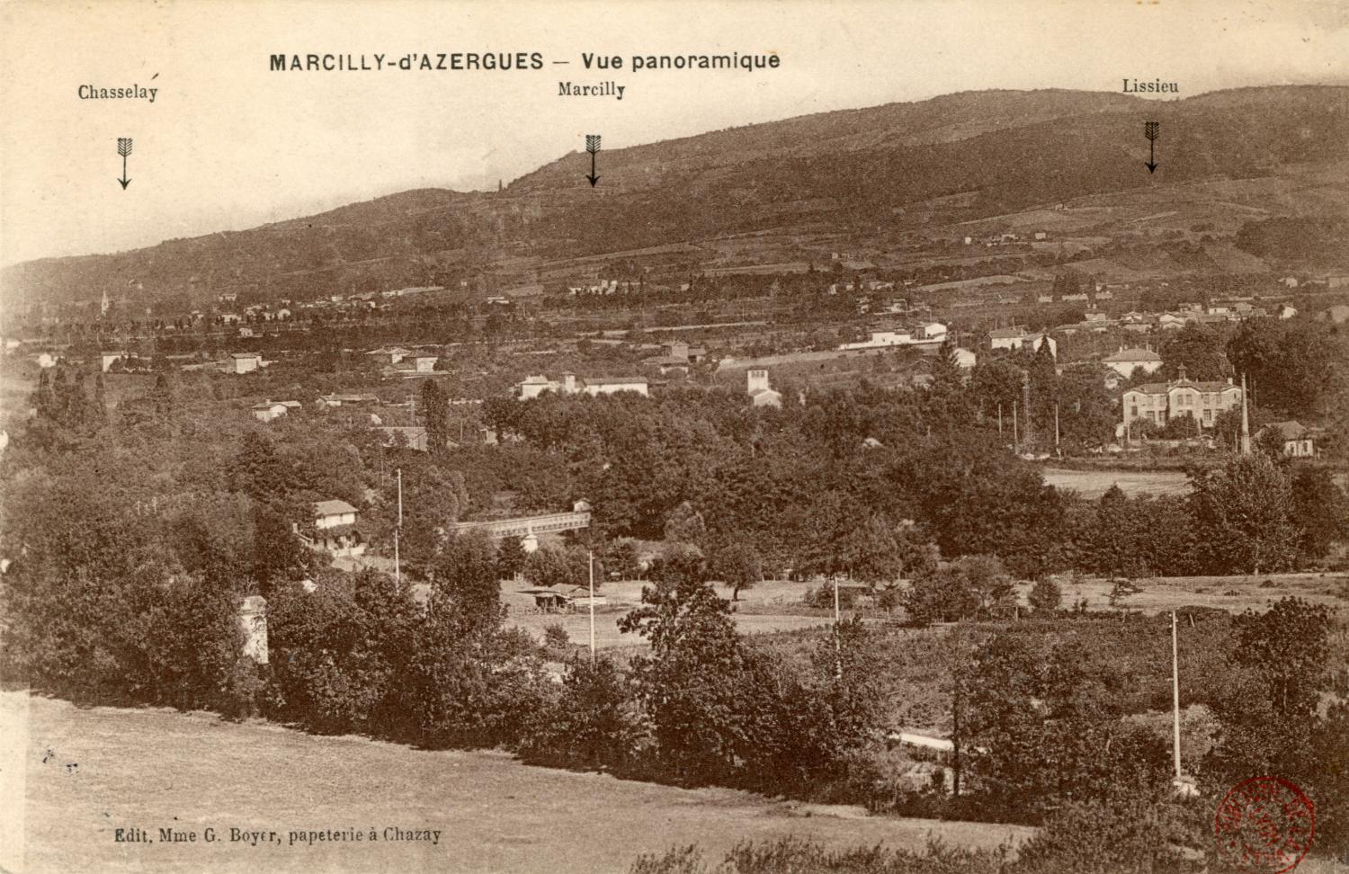 Marcilly d'Azergues (Rhône). - Vue panoramique