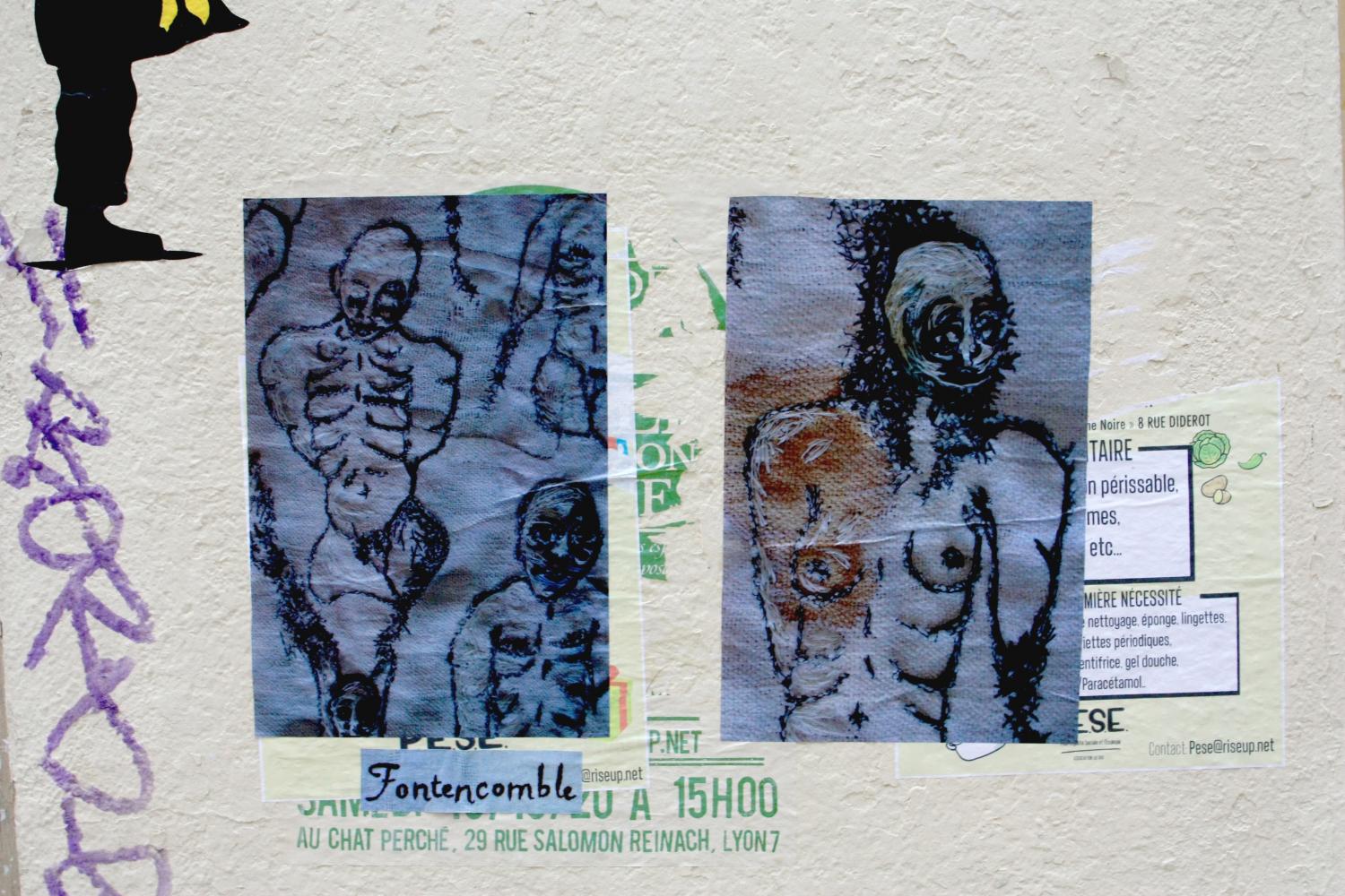 Tag papier, montée de la Grande-Côte, Lyon 1er