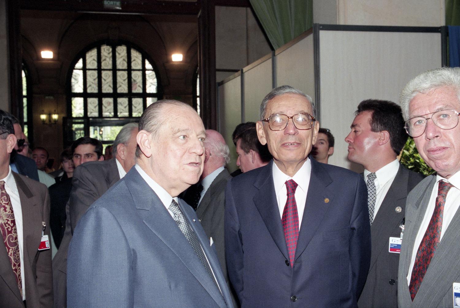 [Sommet du G7 (Lyon, 27-29 juin 1996). Réception de Boutros Boutros-Ghali, secrétaire général de l'O.N.U.]