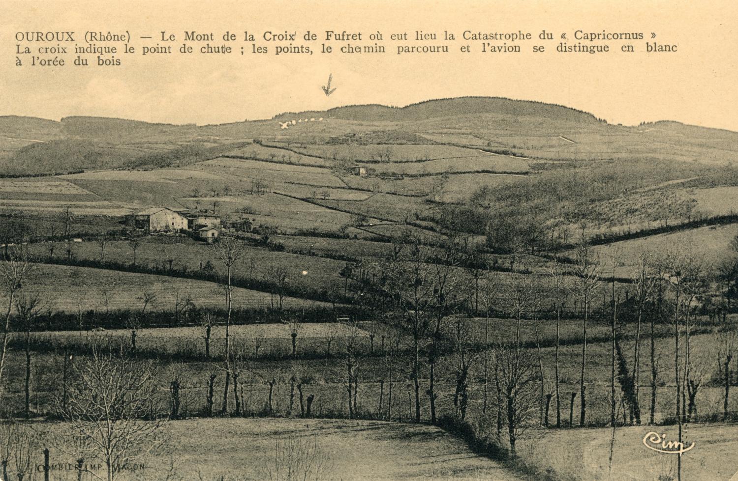 Ouroux (Rhône). - Le Mont de la Croix de Fufret