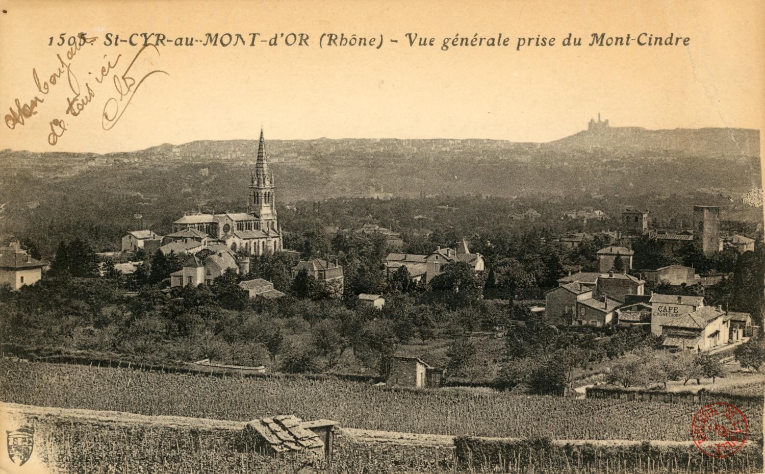 St-Cyr-au-Mont-d'Or (Rhône). - Vue générale prise du Mont-Cindre