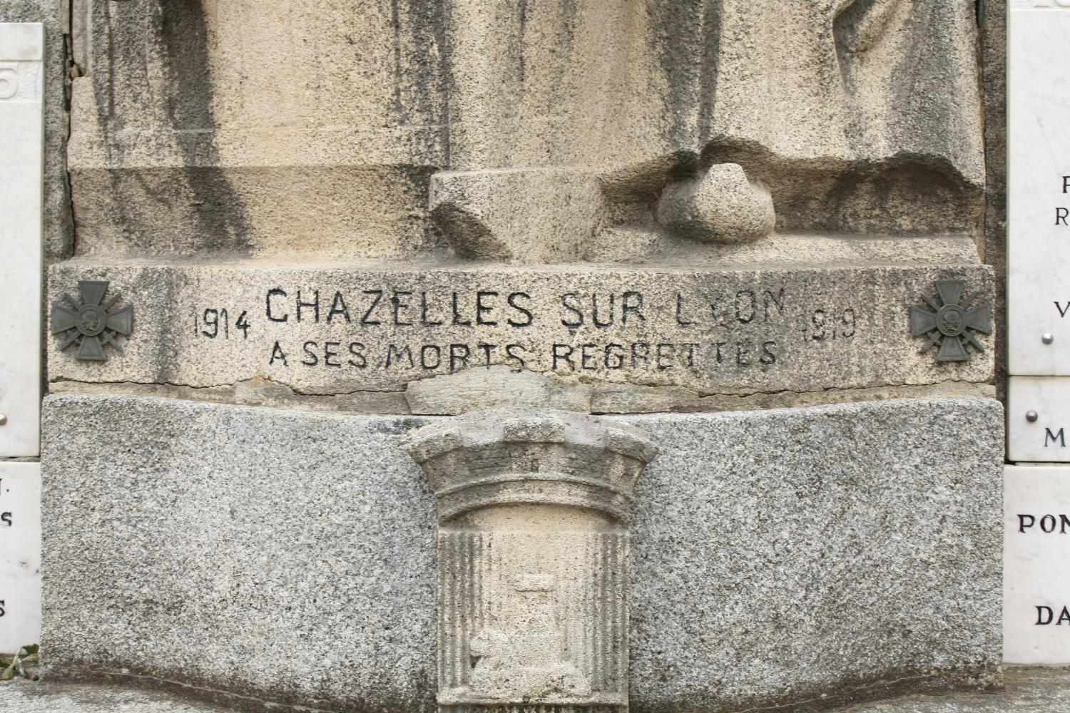 Monument aux morts, Chazelles-sur-Lyon, Loire