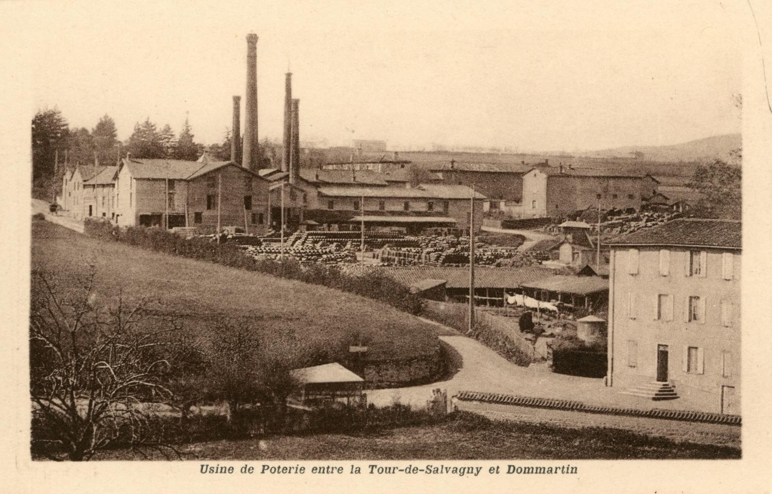 Usine de poterie entre la Tour-de-Salvagny et Dommartin (Rhône)