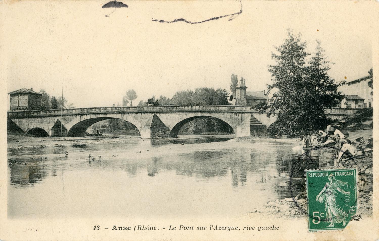 Anse (Rhône). - Le pont sur l'Azergue, rive gauche