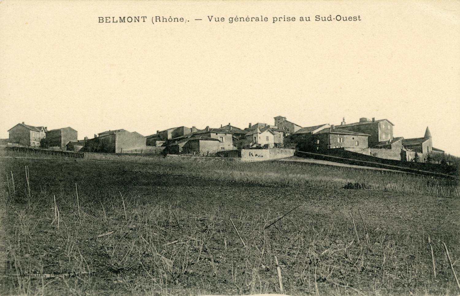 Belmont (Rhône). - Vue générale prise au Sud-Ouest