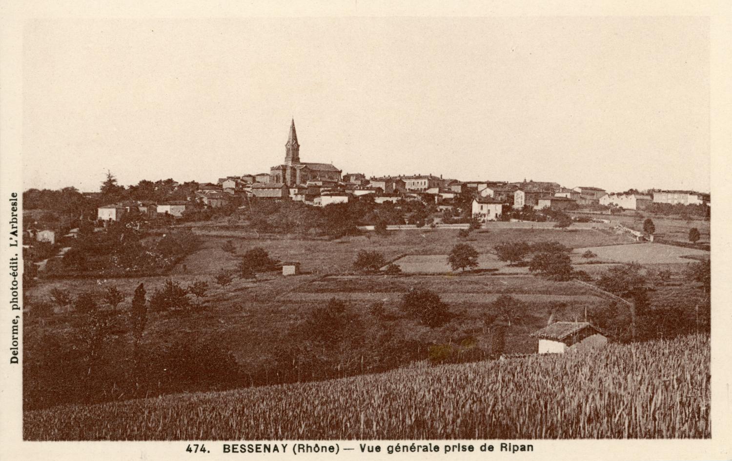 Bessenay (Rhône). - Vue générale prise de Ripan
