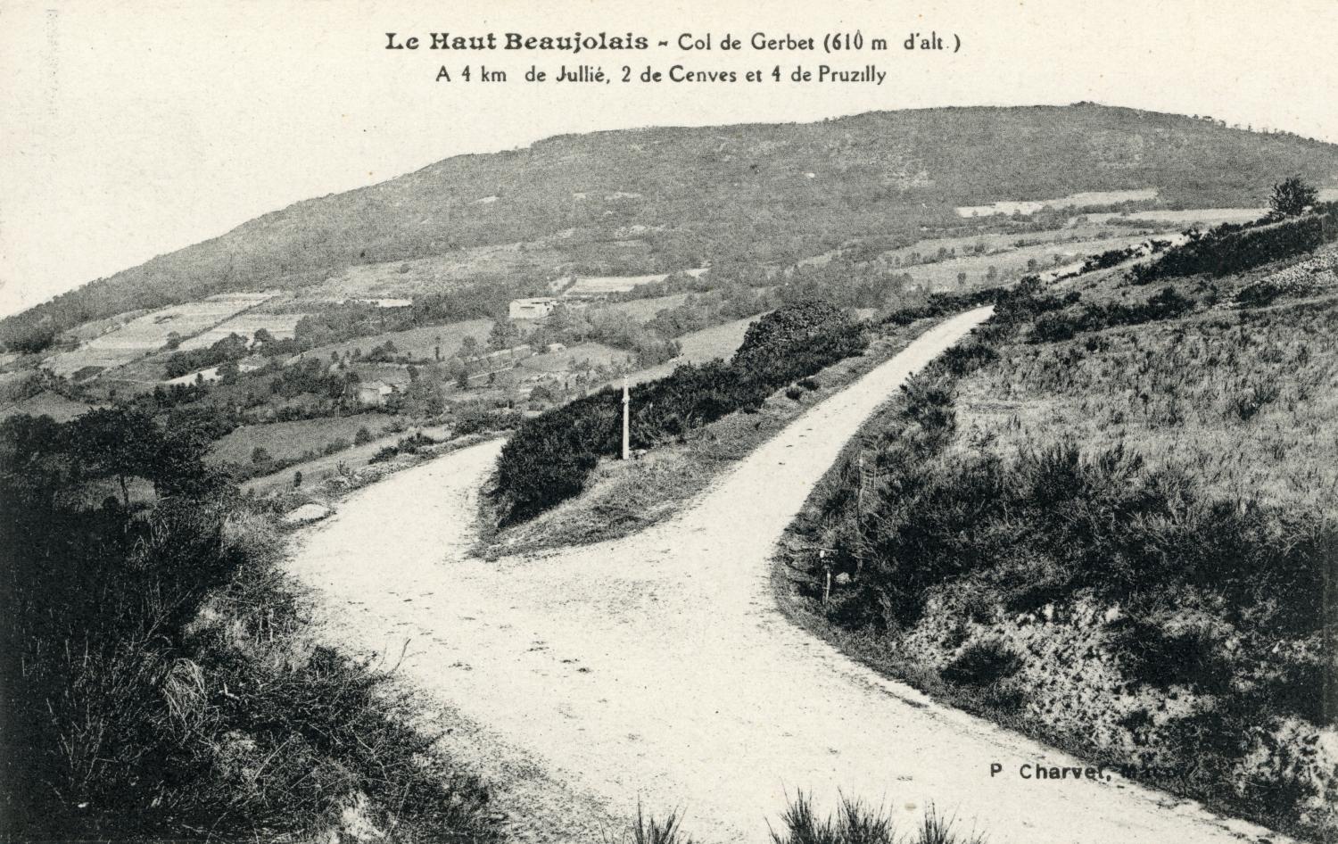 Le Haut Beaujolais. - Col de Gerbet (610 m d'alt.)
