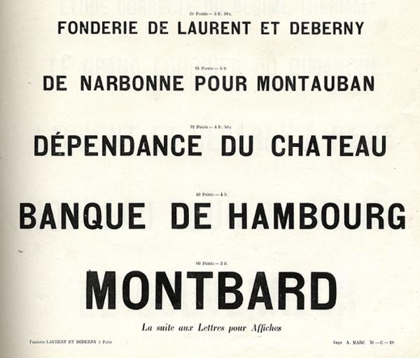  Caractères d'affiches Laurent &amp; Deberny. Exemple  n° 2