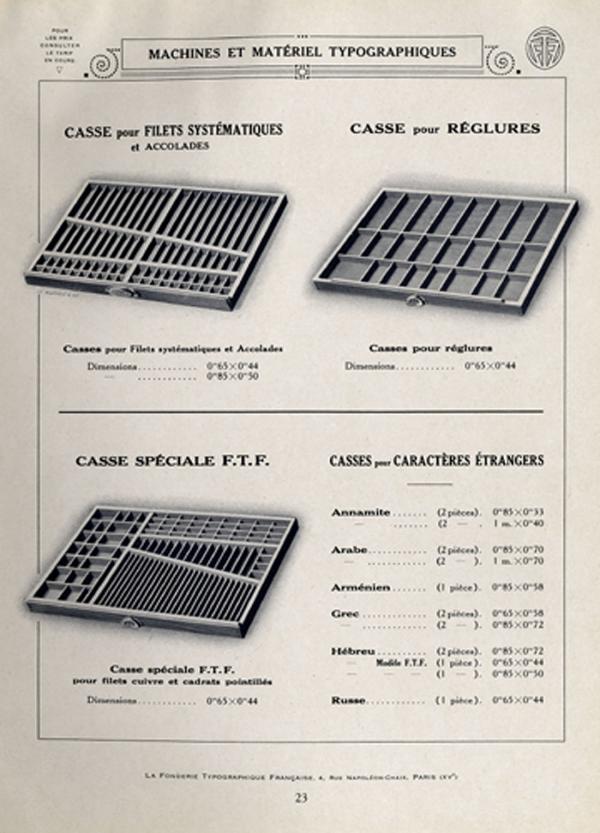  Matériel typographique. Exemple  n° 6