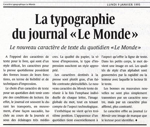  Le Monde. Exemple  n° 13