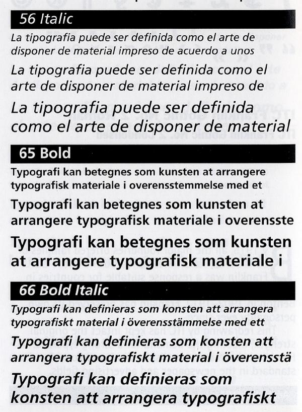  Frutiger. Exemple  n° 3